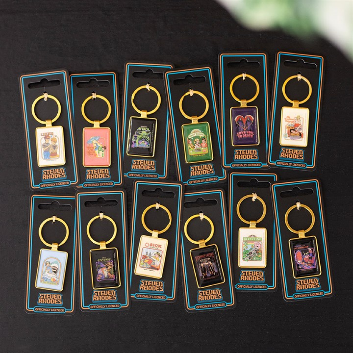Love You To Death / Steven Rhodes Retro Enamel Keyring