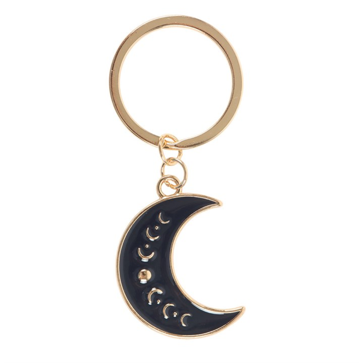 Lunar Cycle / Blue Moon Phase Crescent Moon Keyring