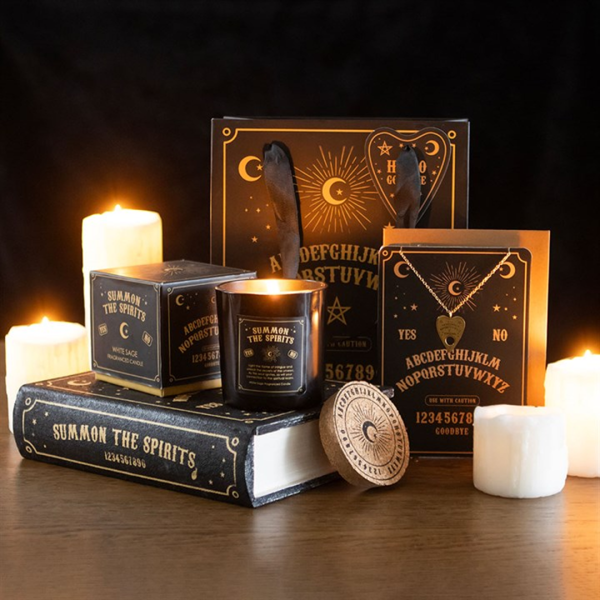 The Seer’s Token / Mystical Planchette Necklace & Card Gift Set