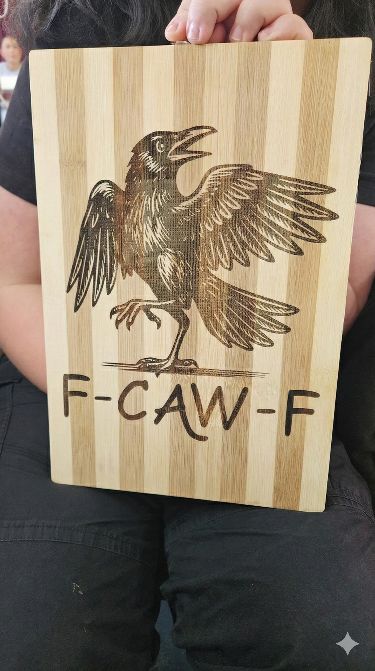 F-Caw-F / Raven Bamboo Chopping Board & Serving Platter