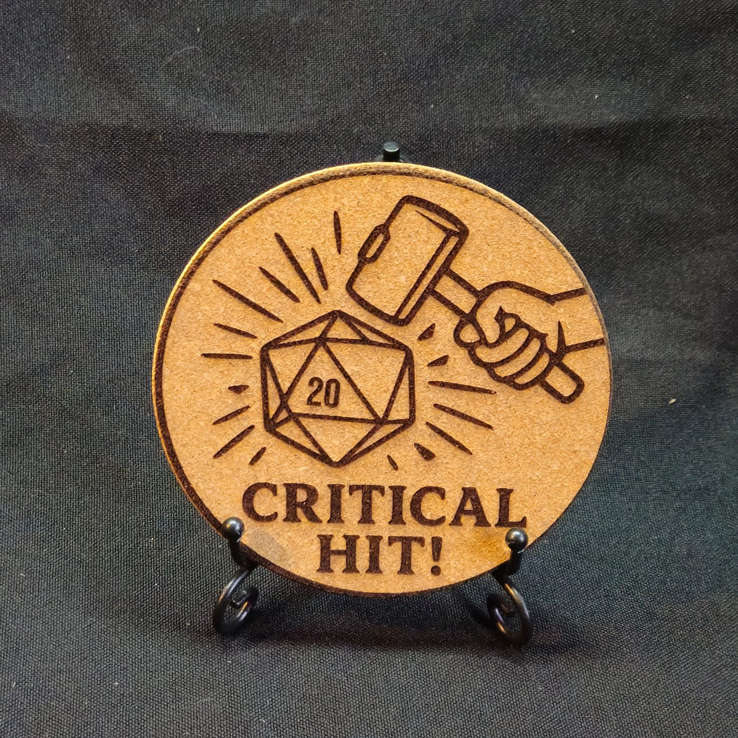 Roll For Initiative / Laser Engraved TTRPG Cork Coasters