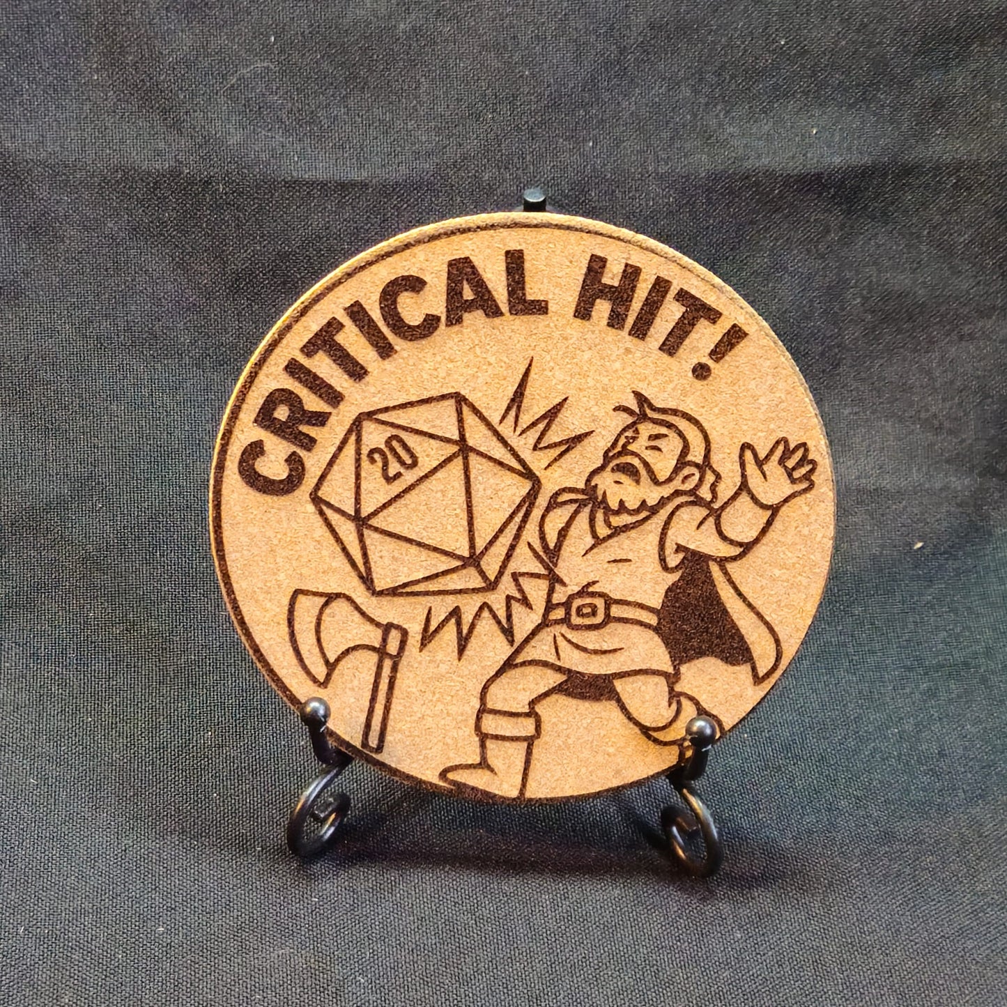Roll For Initiative / Laser Engraved TTRPG Cork Coasters