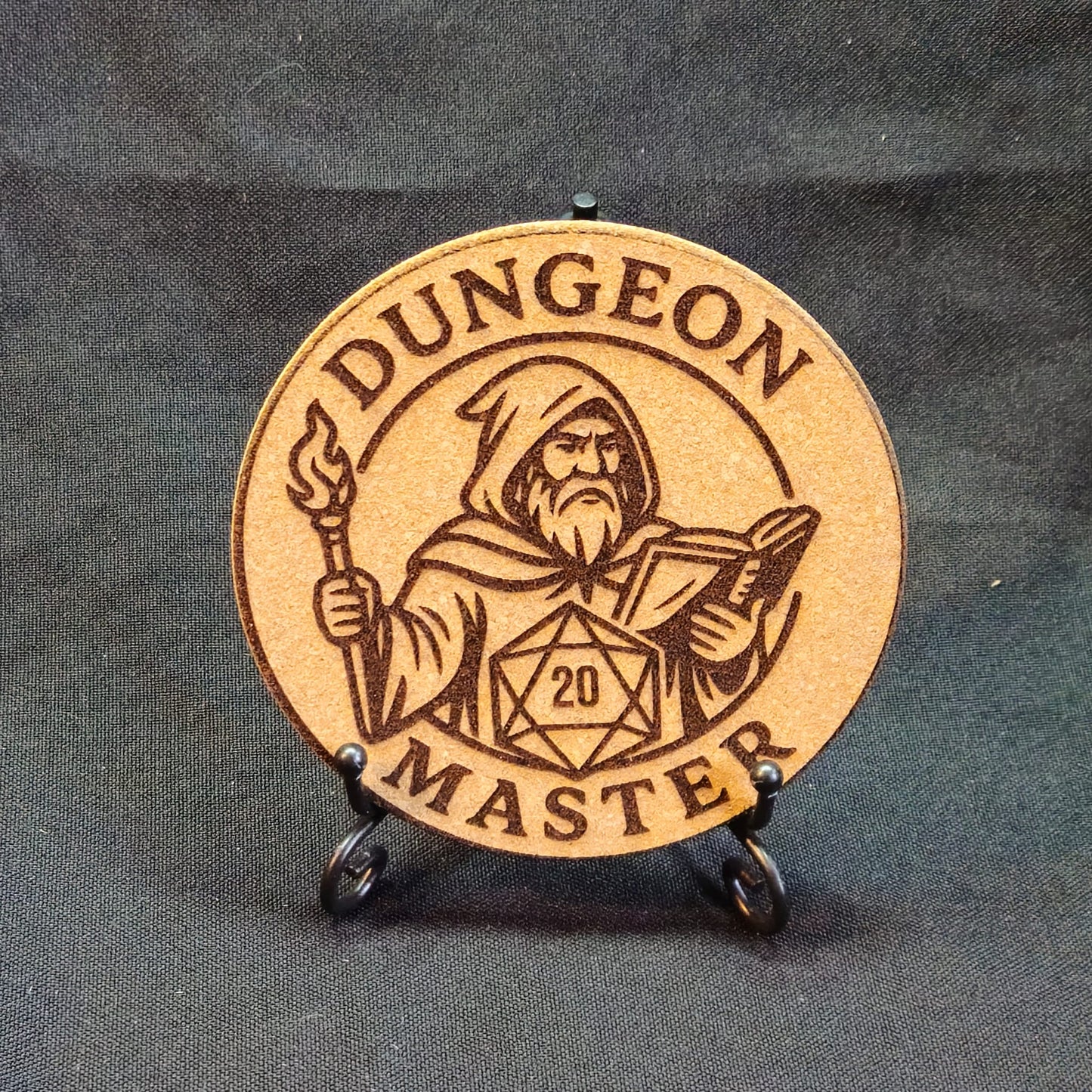 Roll For Initiative / Laser Engraved TTRPG Cork Coasters