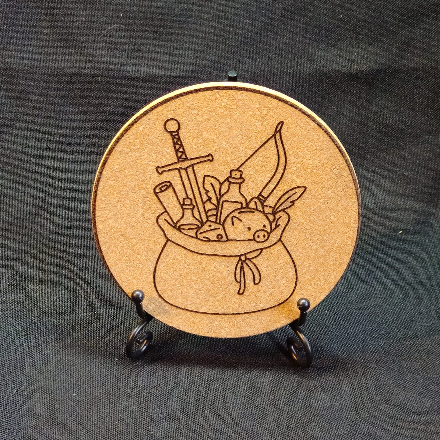 Roll For Initiative / Laser Engraved TTRPG Cork Coasters