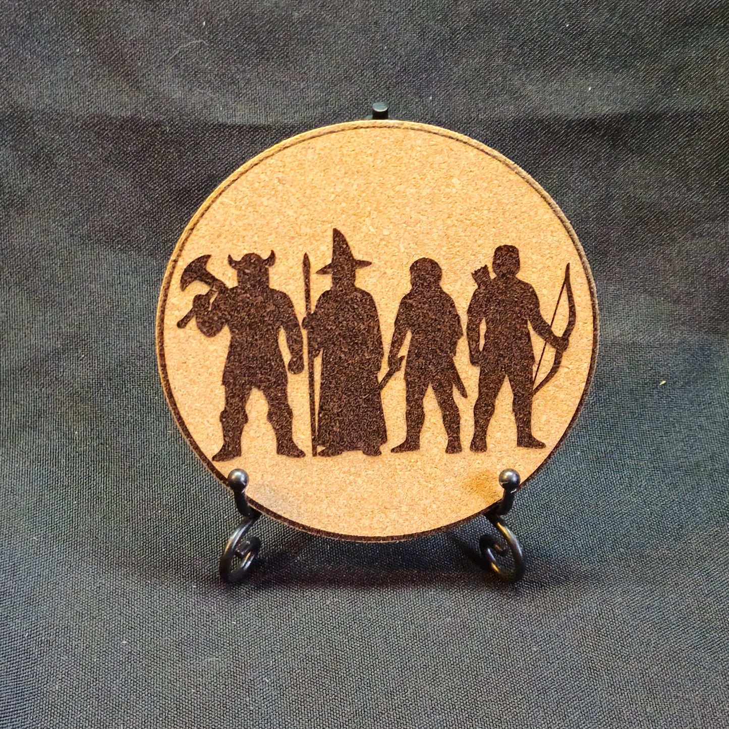 Roll For Initiative / Laser Engraved TTRPG Cork Coasters