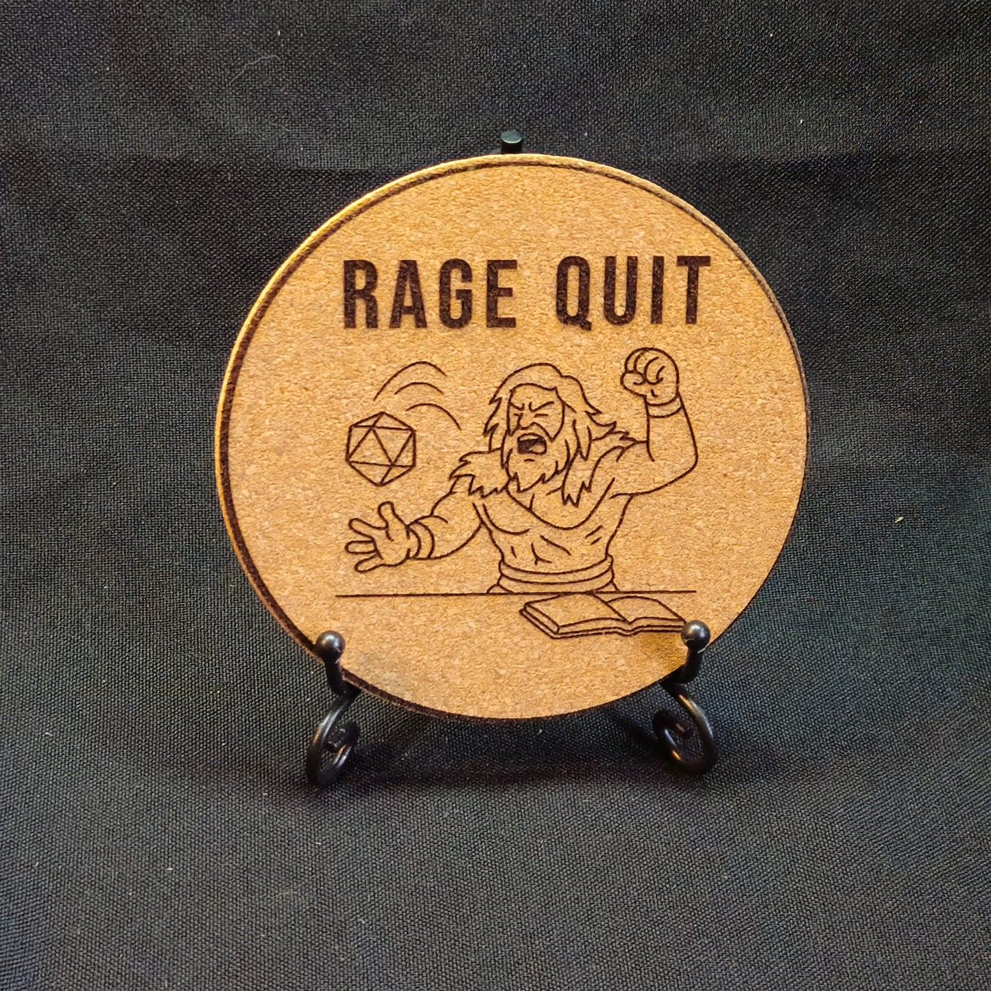 Roll For Initiative / Laser Engraved TTRPG Cork Coasters