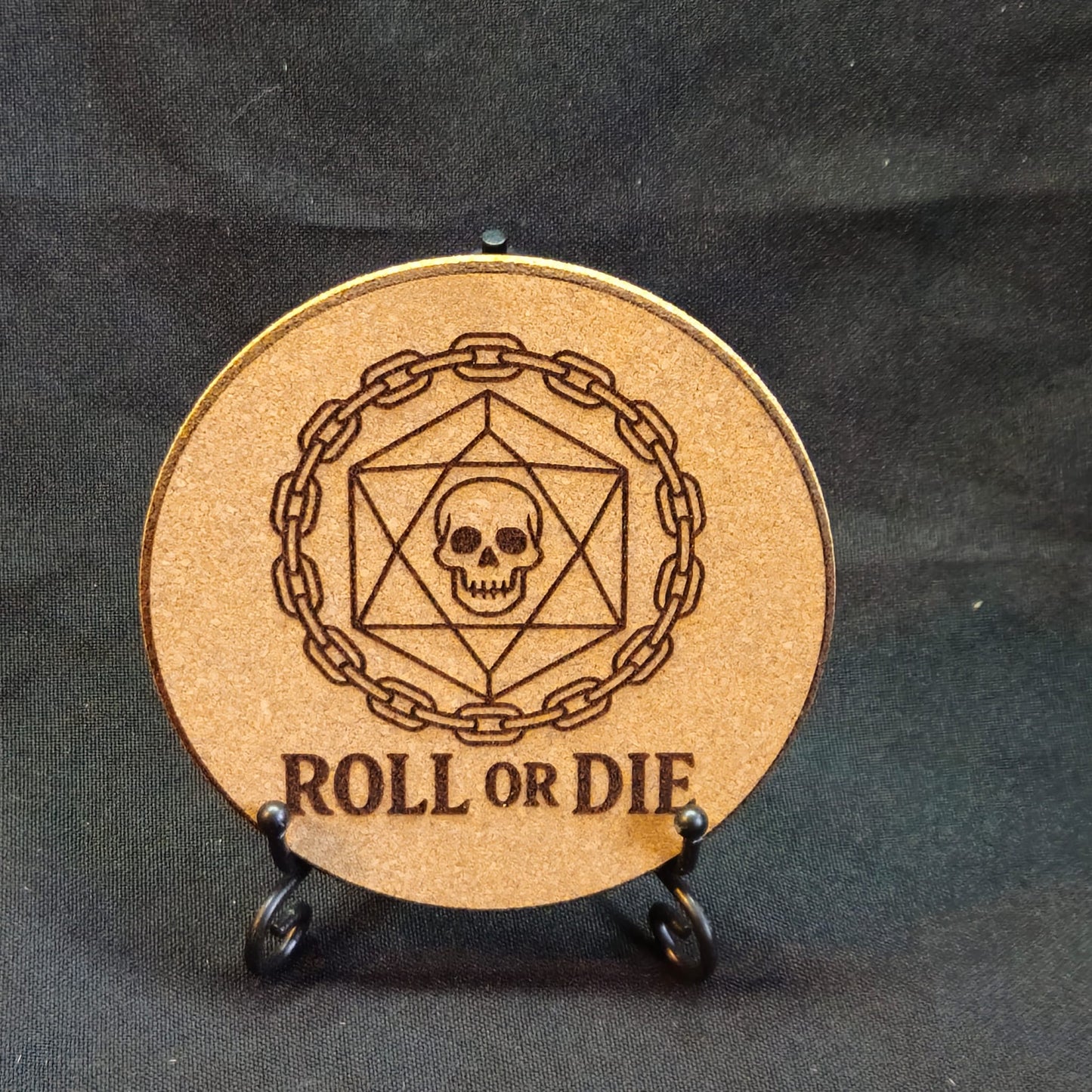 Roll For Initiative / Laser Engraved TTRPG Cork Coasters