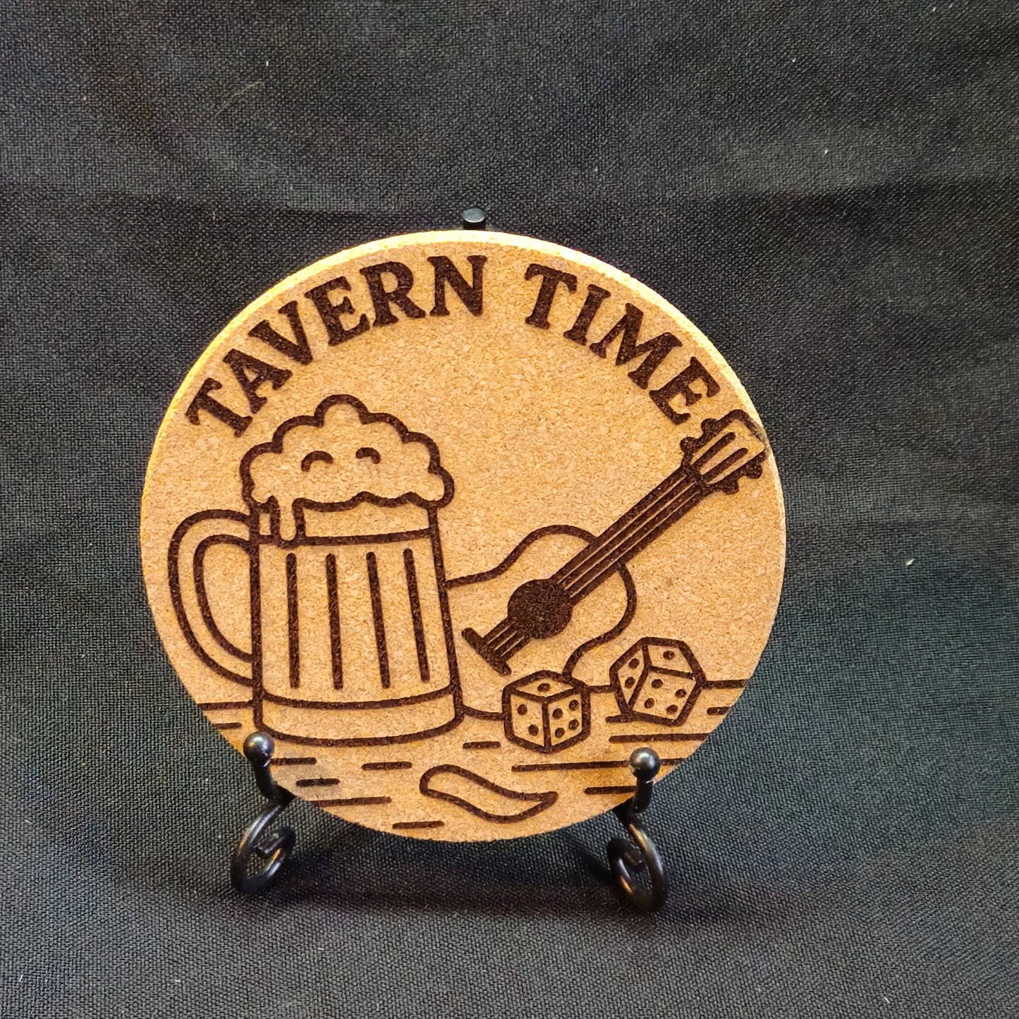 Roll For Initiative / Laser Engraved TTRPG Cork Coasters