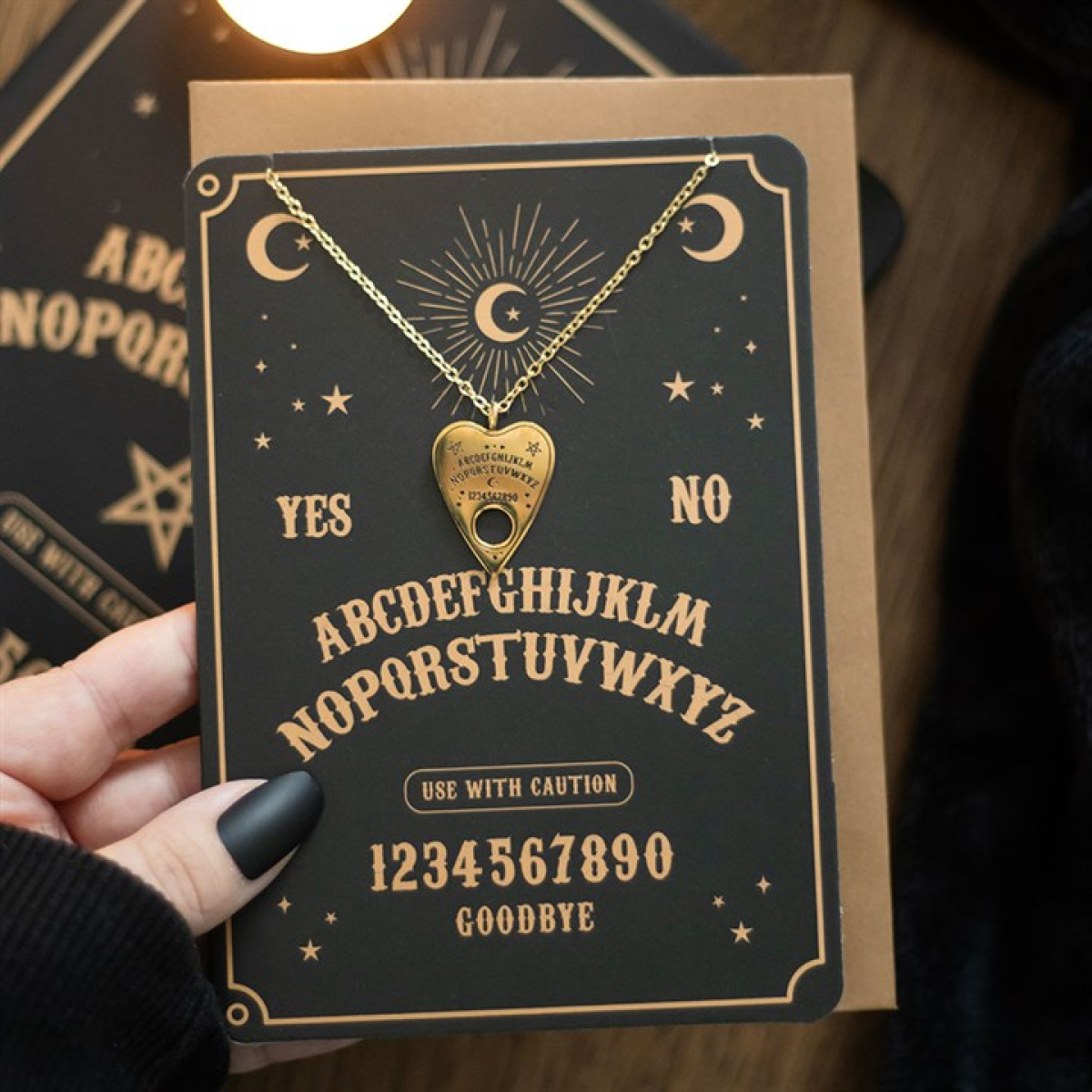 The Seer’s Token / Mystical Planchette Necklace & Card Gift Set