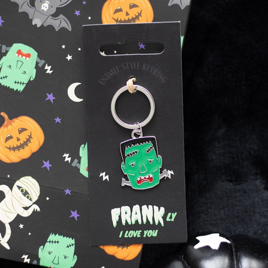 Monster Frank / Frankenstein Inspired Enamel Keyring