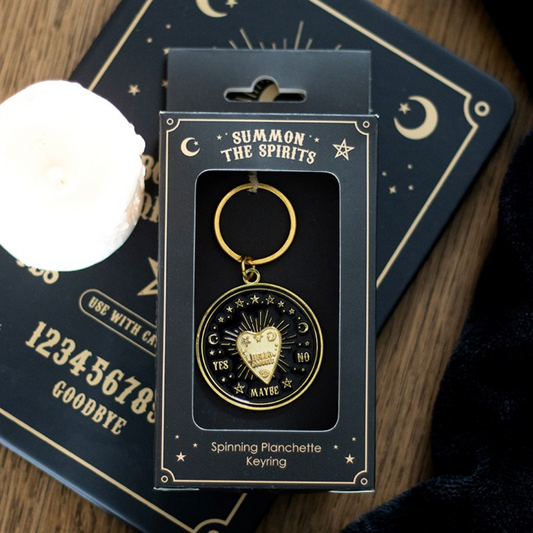 The Rotating Oracle / Spinning Talking Board Planchette Keyring